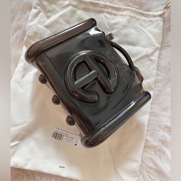 NWOT Melissa X Telfar Small Jelly Shopper Bag / Clear Black - Picture 2 of 13